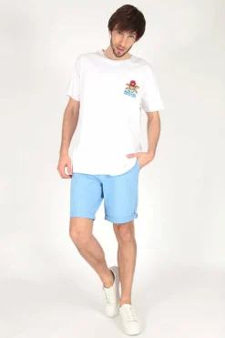 Brave Soul T-shirt estampada nas costas branco Fashion