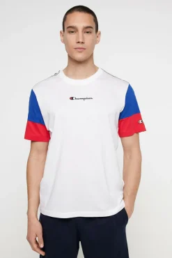 Champion T-shirt manga curta de homem branco Best