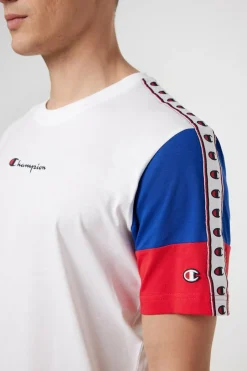 Champion T-shirt manga curta de homem branco Best