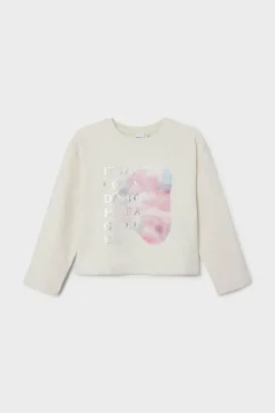 Name it T-shirt menina cropped branco Clearance