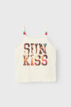 Name it T-shirt menina sem mangas branco Online