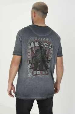 Brave Soul T-shirt oversize de manga curta cinzento Outlet