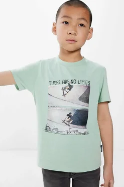 Springfield Kids T-shirt print "no limits" menino verde Online