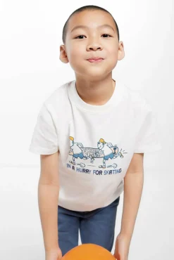 Springfield Kids T-shirt print skater menino bege Clearance