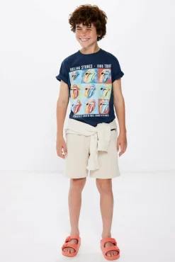 Springfield Kids T-shirt Rolling Stones menino azul Fashion