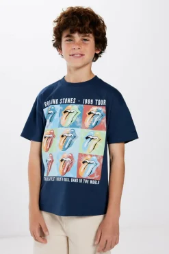Springfield Kids T-shirt Rolling Stones menino azul Fashion