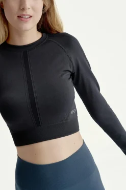 Born Living Yoga T-shirt Samsara Crop Med Navy preto Clearance