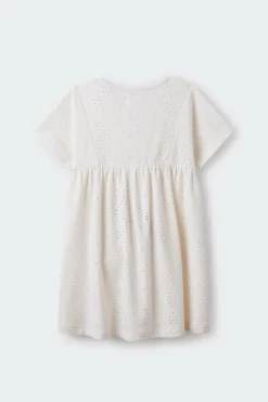 Springfield Kids Vestido bordado suíço menina branco New