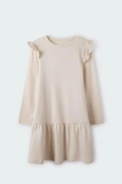 Springfield Kids Vestido crepe menina cru Fashion