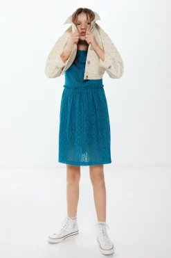 Springfield Kids Vestido crochet menina estampado Outlet