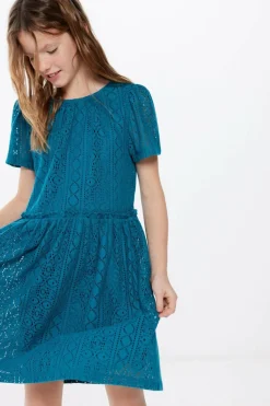 Springfield Kids Vestido crochet menina estampado Outlet