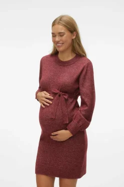 Mamalicious Vestido curto de malha maternity vermelho Best