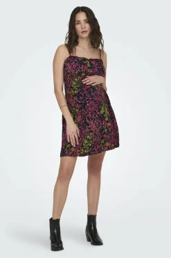 Only Maternity Vestido curto estampado maternity azul New