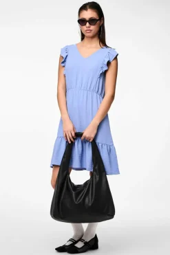 Pieces Vestido curto sem mangas detalhe folho New
