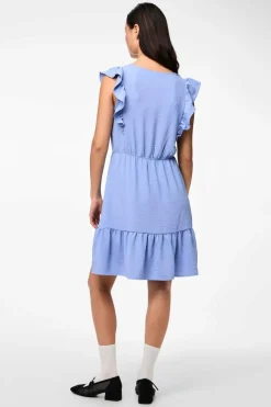 Pieces Vestido curto sem mangas detalhe folho New