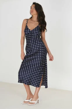 Brave Soul Vestido de bolinhas com alças azul Outlet