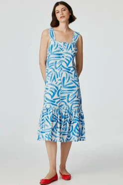 Pieces Vestido de tirante com decote quadrado cinzento Sale