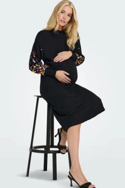 Only Maternity Vestido desportivo com bordados maternity preto Hot