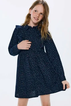 Springfield Kids Vestido estampado flores menina azul Discount