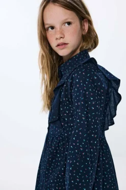 Springfield Kids Vestido estampado flores menina azul Discount