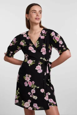Pieces Vestido midi preto Best