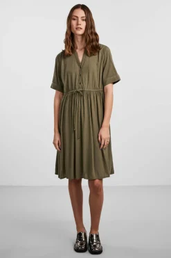 Pieces Vestido midi camiseiro Outlet
