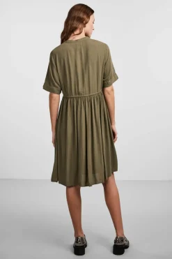 Pieces Vestido midi camiseiro Outlet