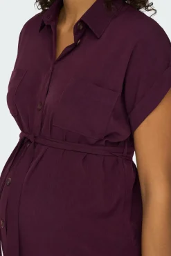Only Maternity Vestido midi camiseiro maternity rosa Best
