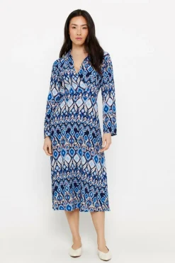 Cortefiel Vestido midi estampado Online
