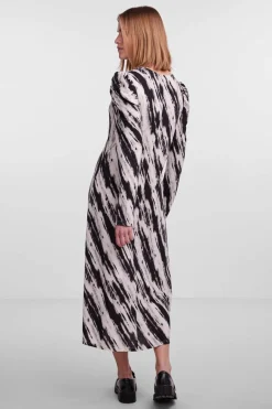 Pieces Vestido midi estampado branco Discount