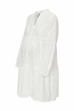Only Maternity Vestido midi manga comprida maternity branco Outlet
