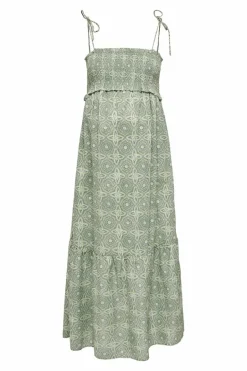 Only Maternity Vestido midi maternity franzido verde Online