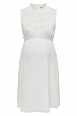 Only Maternity Vestido midi sem mangas renda maternity branco Sale