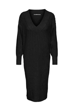 Only Maternity Vestido pré-mamã em bico com gola em malha preto Hot