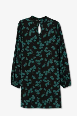 Tiffosi Vestido recortado com estampa floral preto Sale