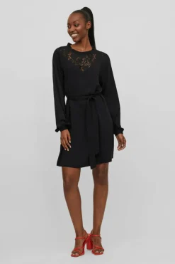 Vila Vestido renda Preto Best
