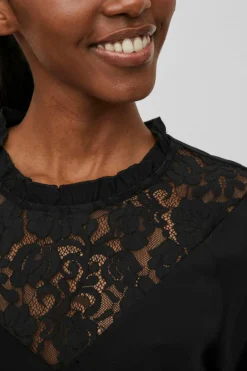 Vila Vestido renda Preto Best