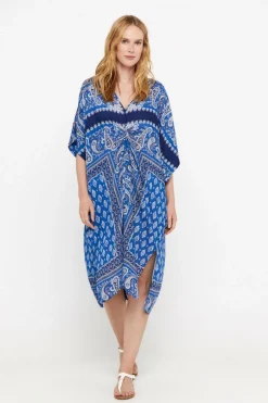 Cortefiel Vestido túnica estampada Azul Best